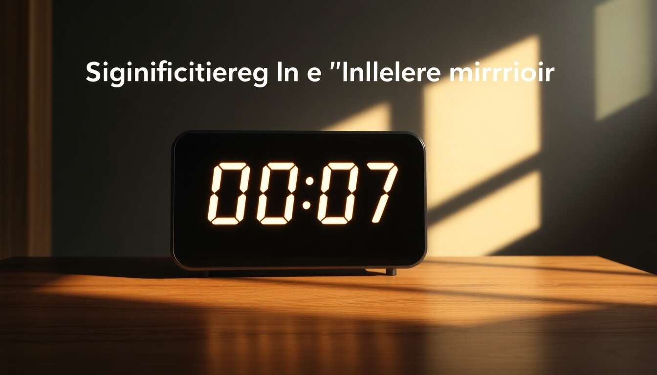 Interprétation numérologique de 00h07