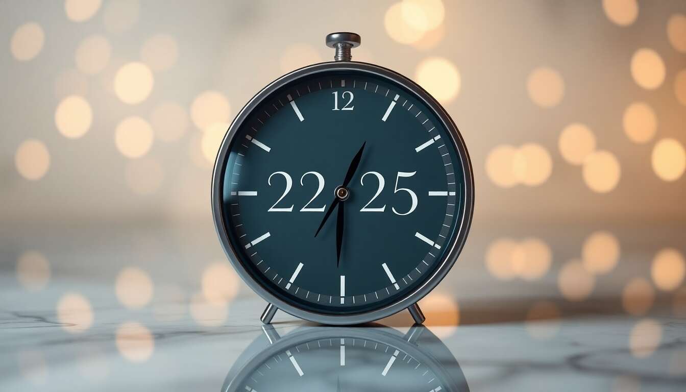 Caract&eacute;ristiques de l&rsquo;heure miroir 22h25